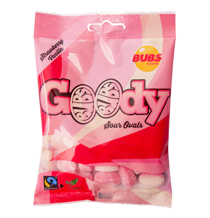 Bubs Goody Strawberry & Vanilla Sour Ovals – Sweet Candy Creations